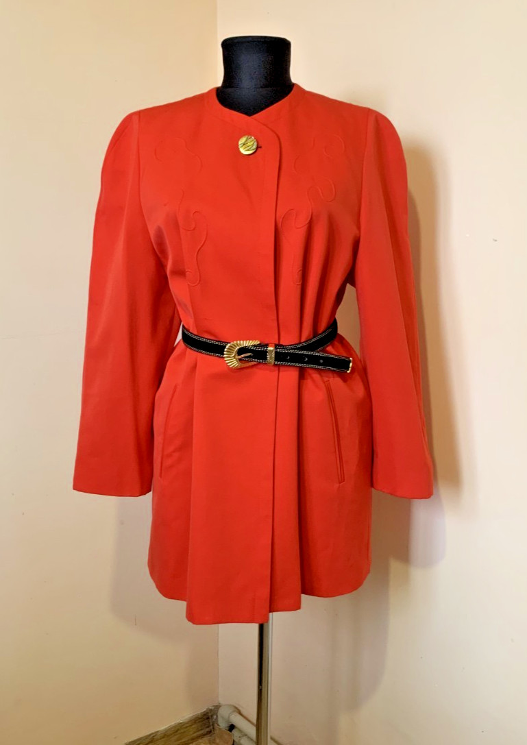 Vintage Trevira Red Blazer Jacket Blazer Germany Size M 10s Modern Retro Casual