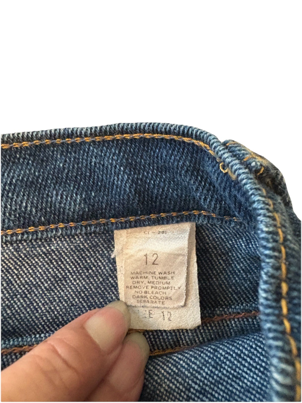 Vintage 1970s Farah Jeans Womens 28 Sz 12 Blue Straight Leg High Rise Denim USA