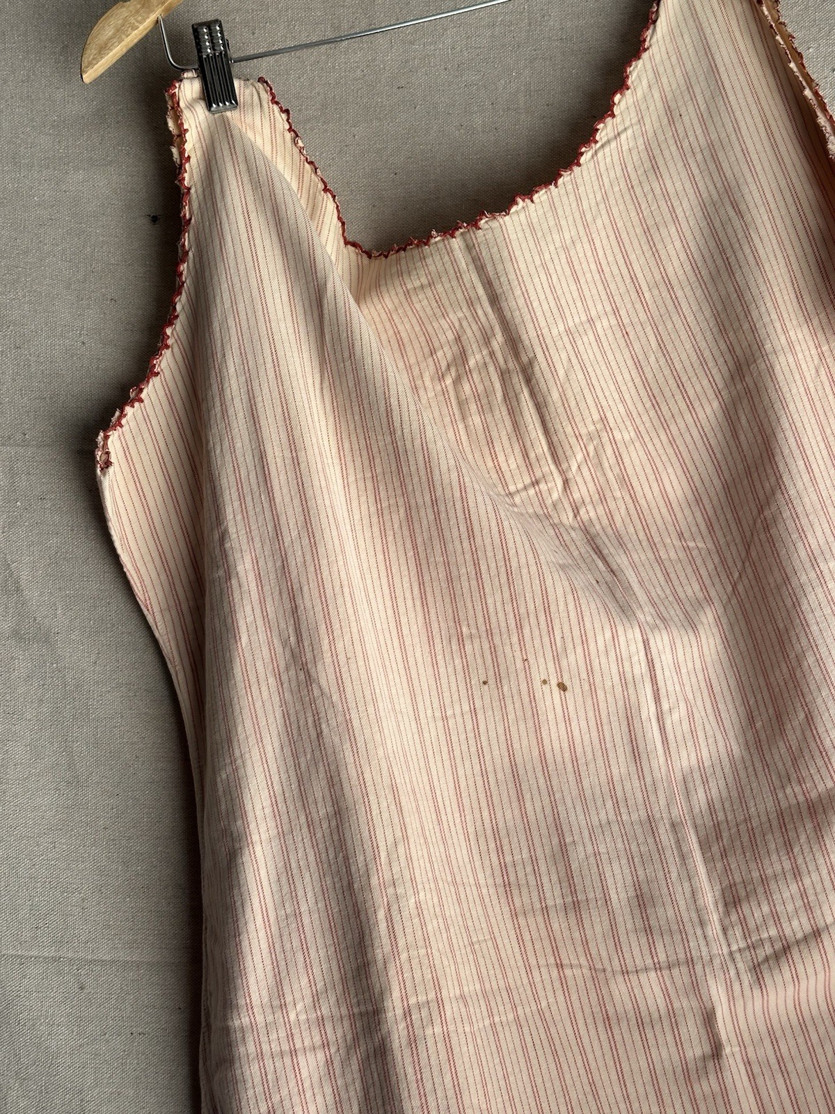 Resale Lot Antique 1900s French Dress Linen Cotton Printed Women’s S M L