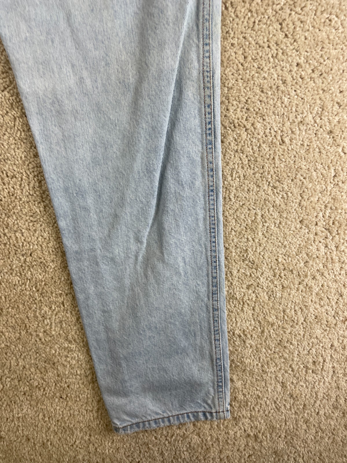 Vintage Relaxed Fit Jeans Womens 25×30 Denim Cotton Distressed High Waisted Blue