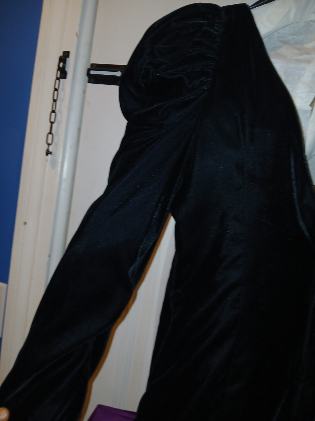 Vintage 1990 Black Velvet and Magenta Formal Gown Or Prom Dress Size 13/14 L
