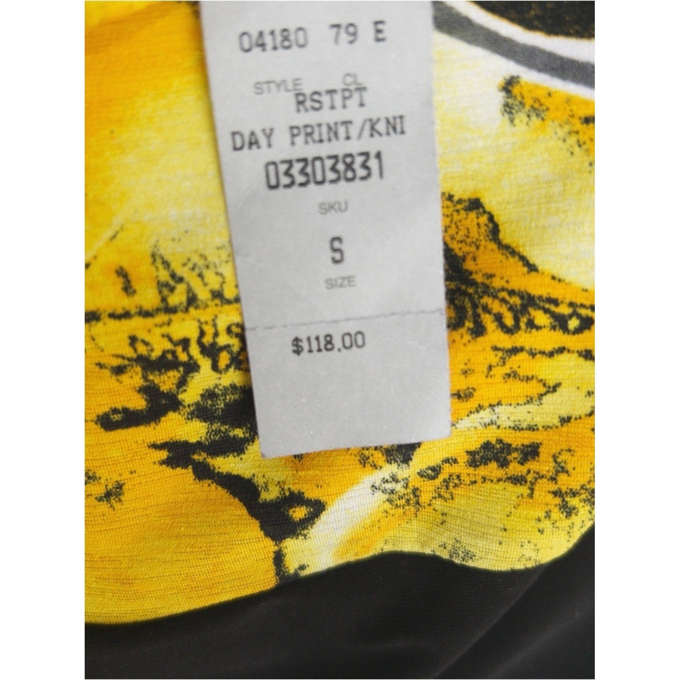 NWT Cache halter dress size S butterfly wing Yellow Black Vtg Y2k Deadstock $118