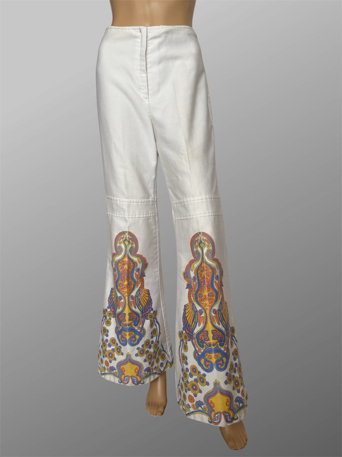 1960s Psychedelic peacock Bell Bottoms Counterculture Museum Haight-Ashbury vtg