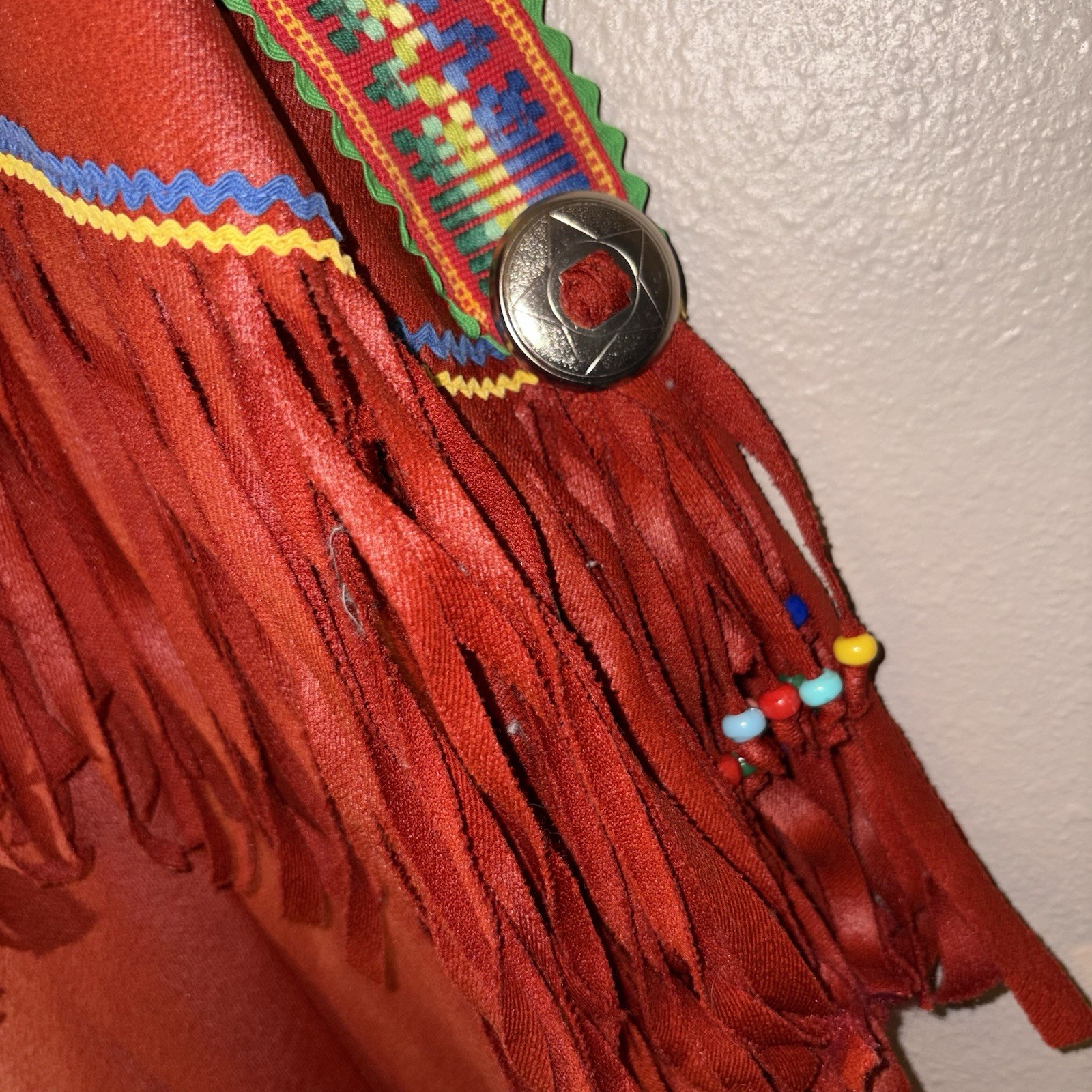 Vintage Handmade Festival Regalia Women’s L Wearable Art Boho Fringe Bead
