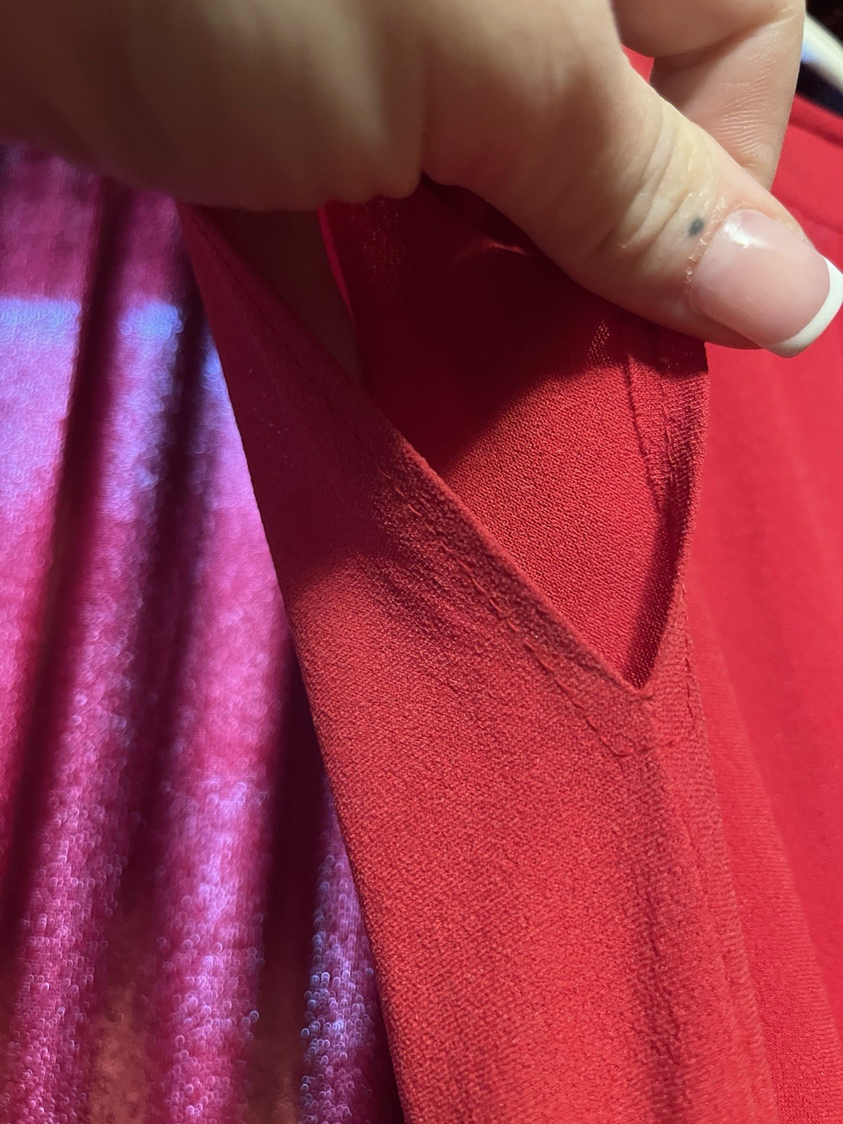 70’s 80’s Disco Dress Keyhole Neck Sleeveless Elastic Waist Belted Small Red