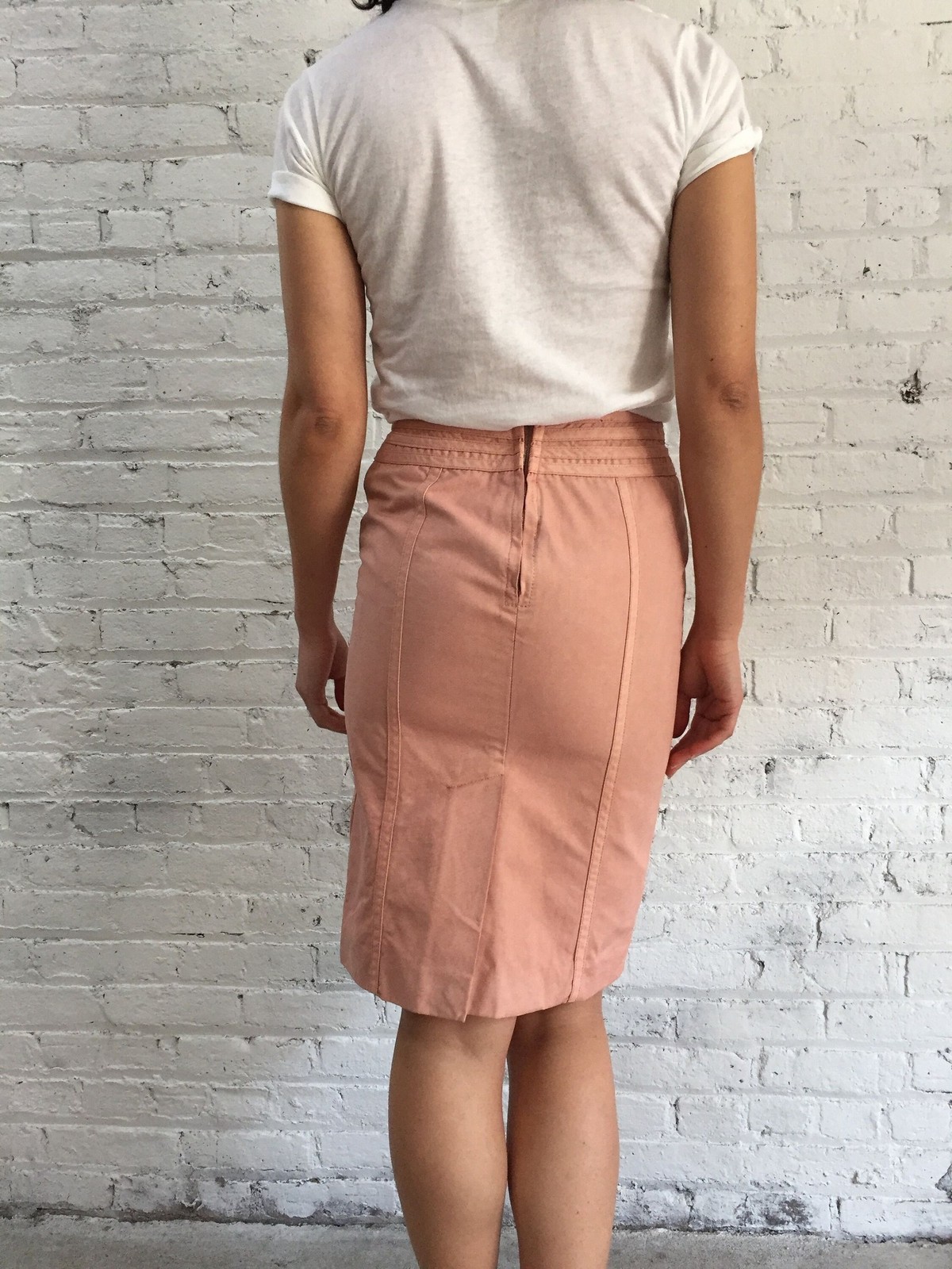 y2k Marc Jacobs blush pink pencil skirt / dusty rose bandage fitted skirt