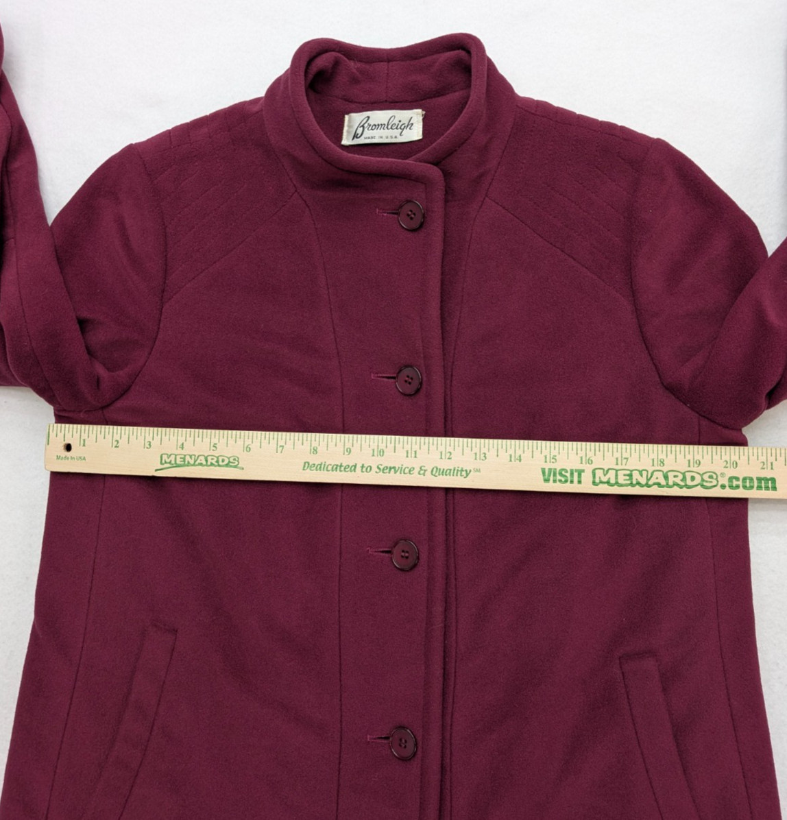Bromleigh Vintage Women’s Coat Purple Fleece Overcoat 40″ Chest