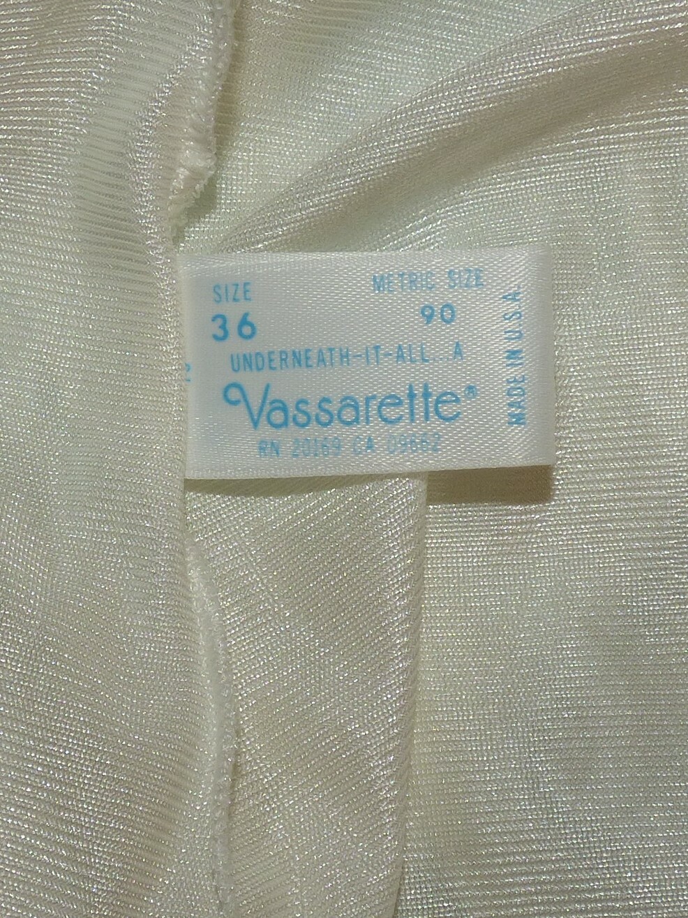 Women’s Vintage Vassarette White Camisole Made in USA Size 36