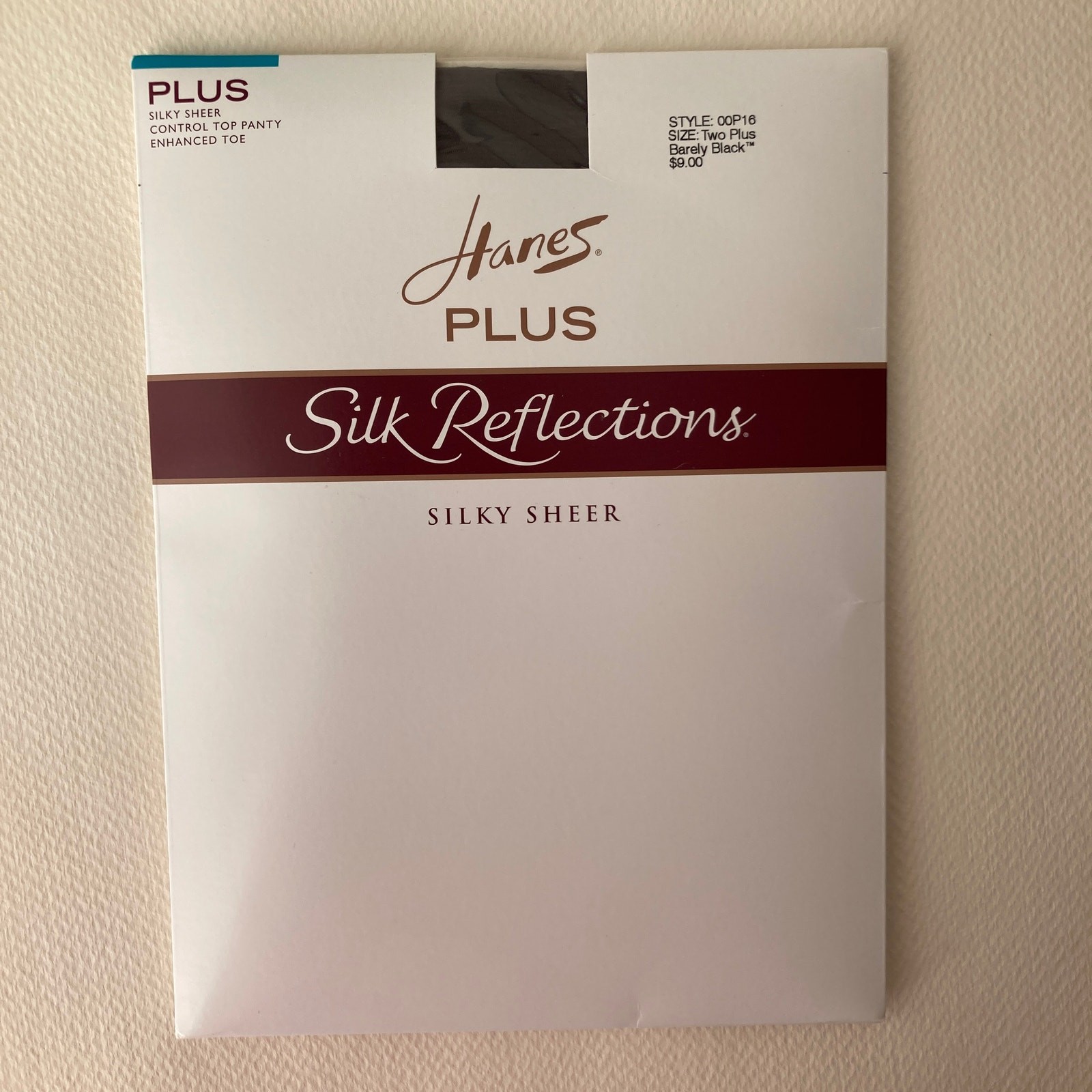 VTG Hanes Silk Reflections Plus Sheer ControlTop Enhanced Toe Pantyhose 00P16NIP