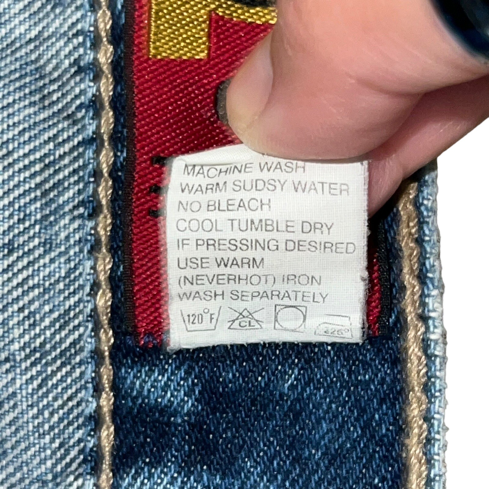 Vintage Lawman Western Jeans Dark Wash Straight Legs High Waist Pockets Size 13