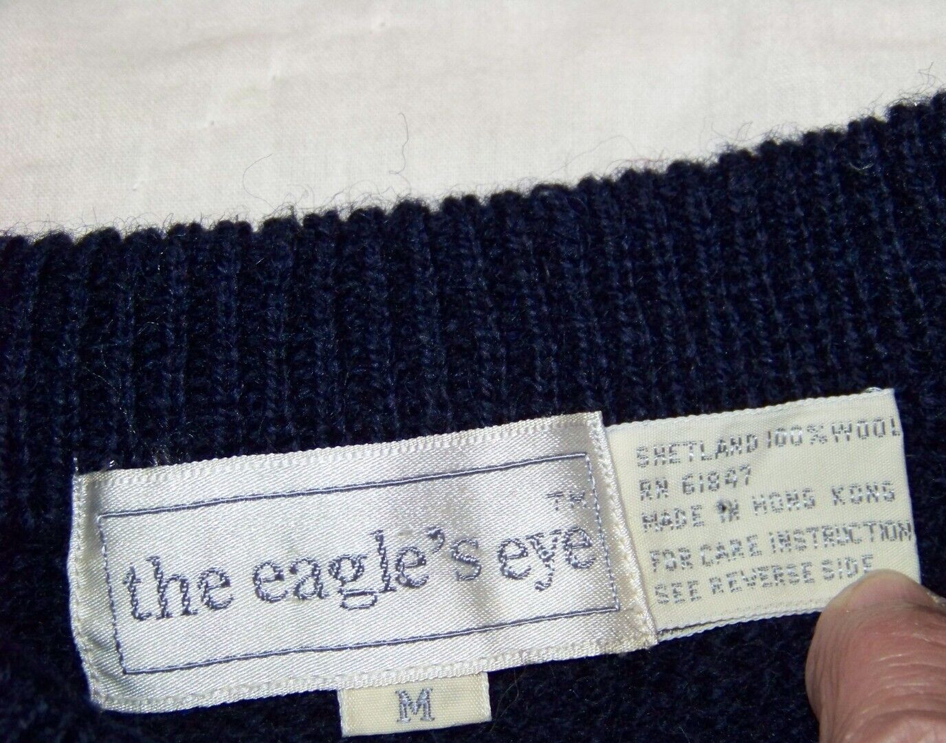 Vintage The Eagle’s Eye Sweater Vest – M – Shetland Wool