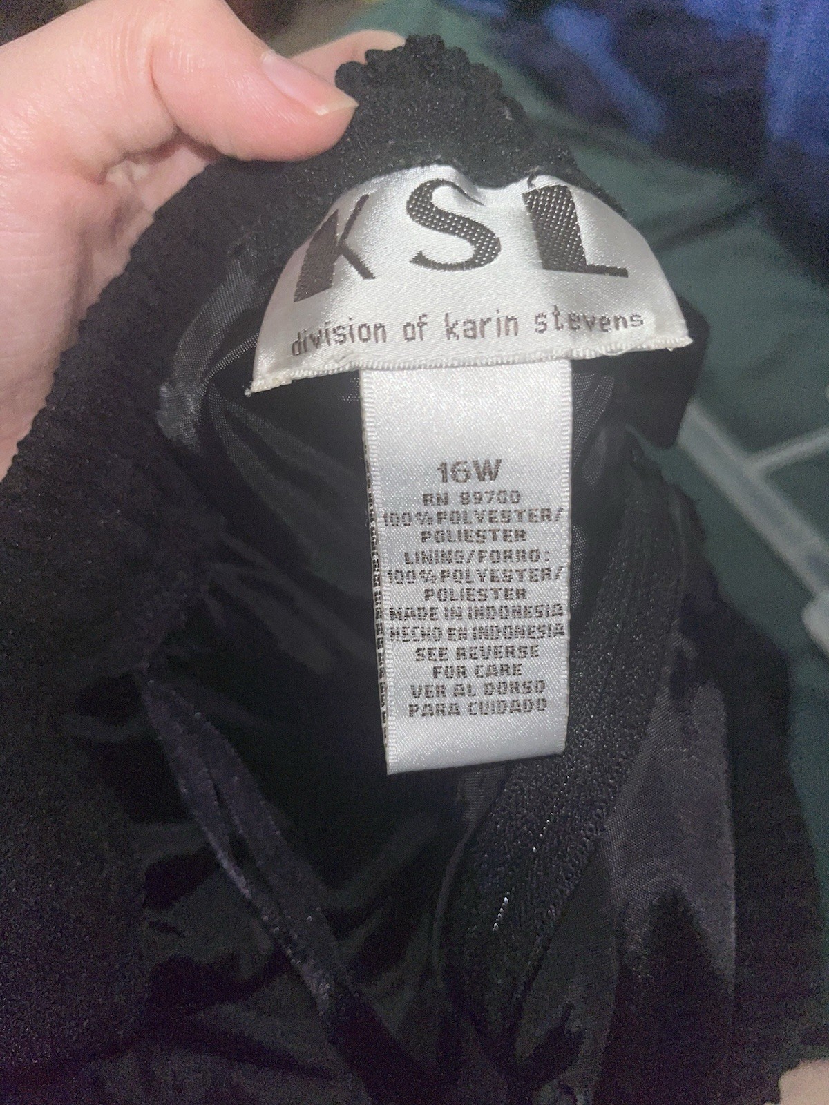 KSL Division of Karin Steven’s 16W Blazer and Skirt Set In Black