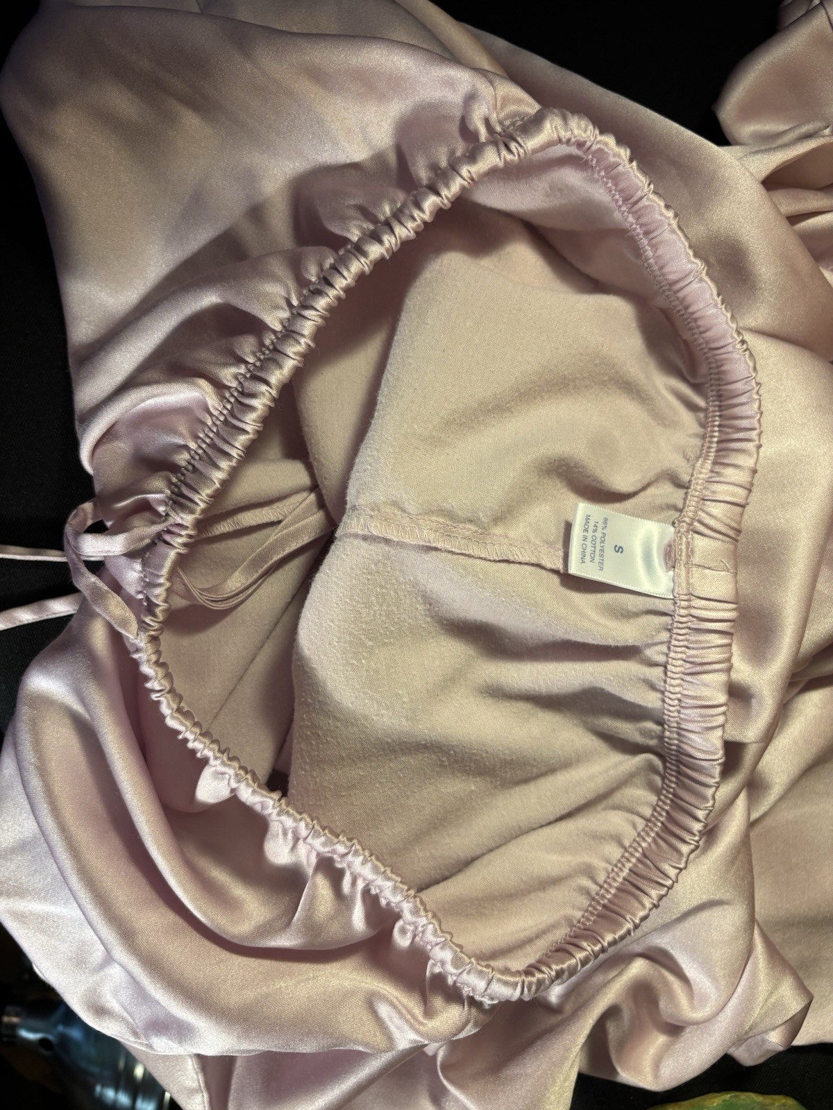 Vtg Satin Soft Lilac Purple Nightie PJ Lounge Nightie Pants Anastasia Pants S