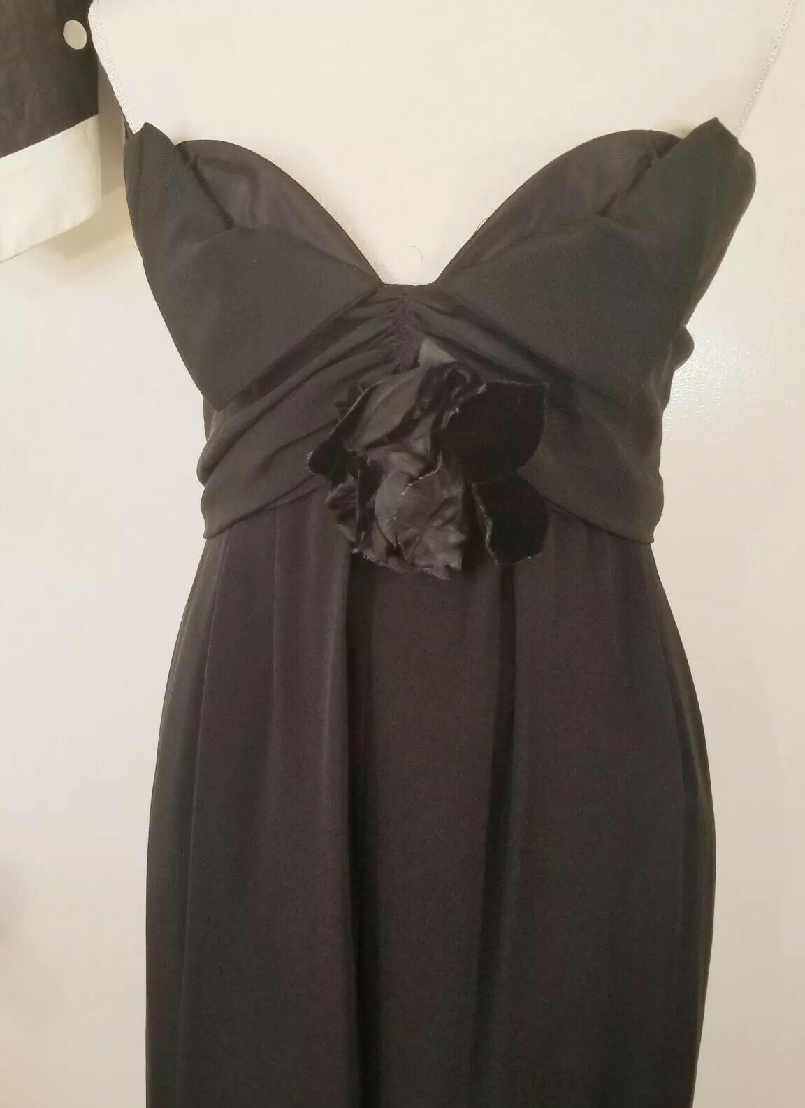 Black Strapless Dress w/Polka Dot Jacket USA Vintage Size 10 by Carolyne Roehm