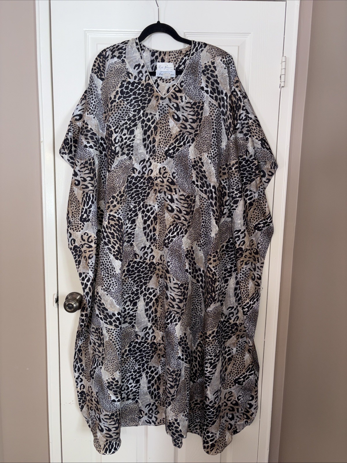 Rare Vintage 80s Ruth Norman SAKS FIFTH AVENUE CAFTAN MAXI DRESS MUMU USA MADE