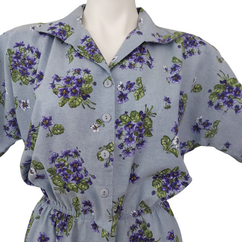 Vintage 1980s-90s The American Shirt Dress Batwing Chambray Skort Romper, Tag 14
