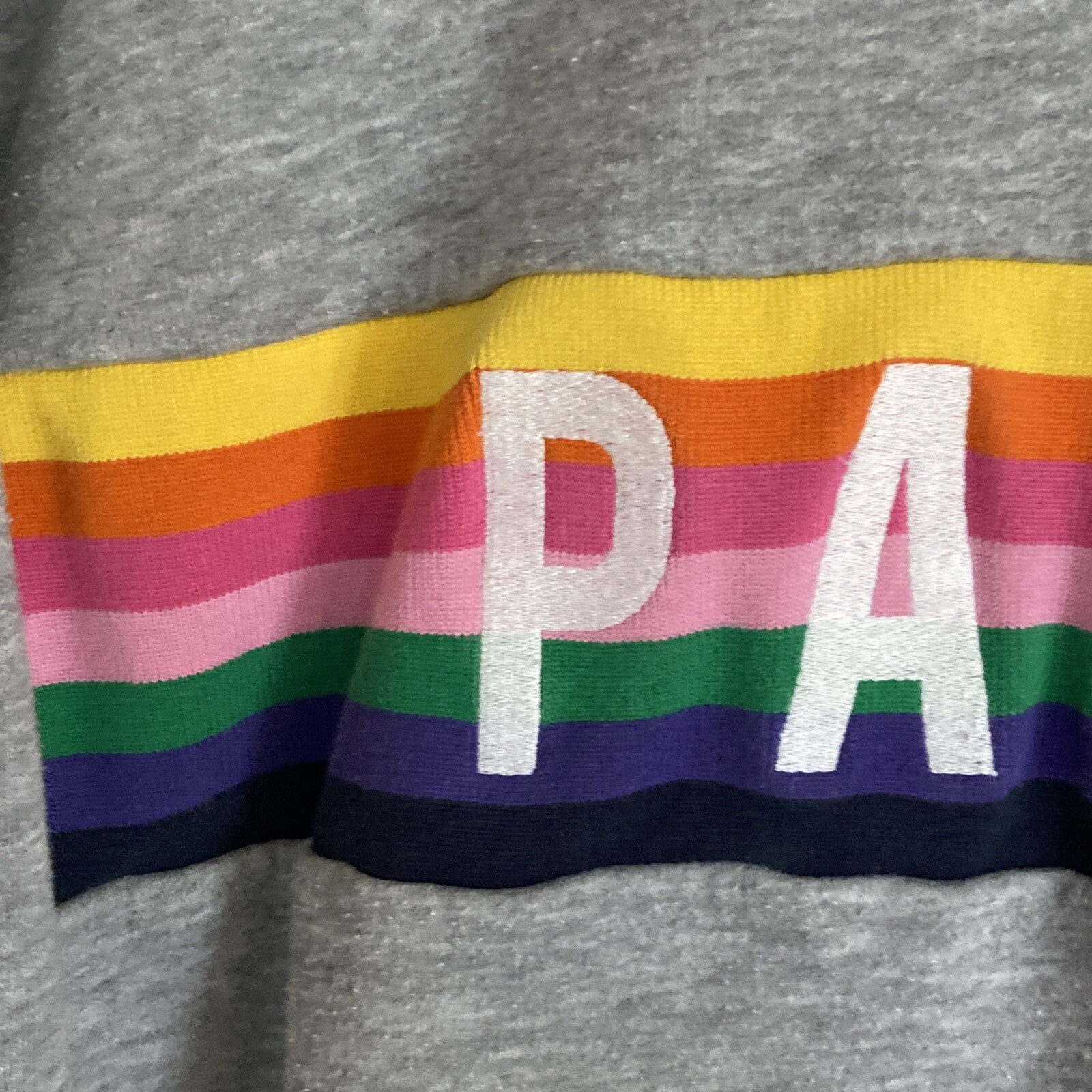 VTG Paris Tour D’or Ile De France Embroidered Rainbow Sweatshirt XXL – ALTERED