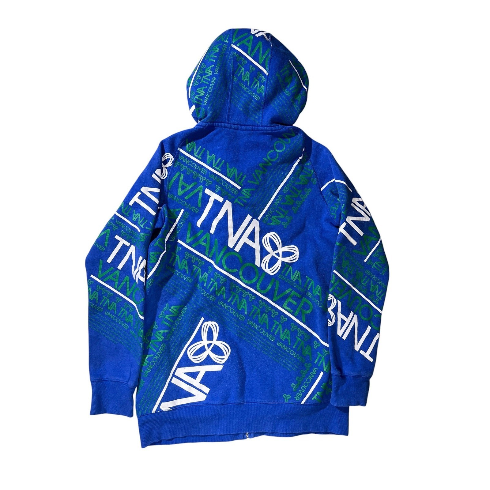 Vintage TNA Aritzia Vancouver All-Over Print Zip-Up Hoodie Size XL Y2K