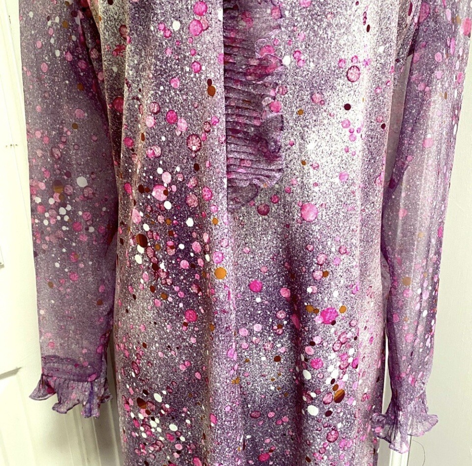 Beautiful Vintage 1970’s Umbo By Parues Feinstein Lavender Dress