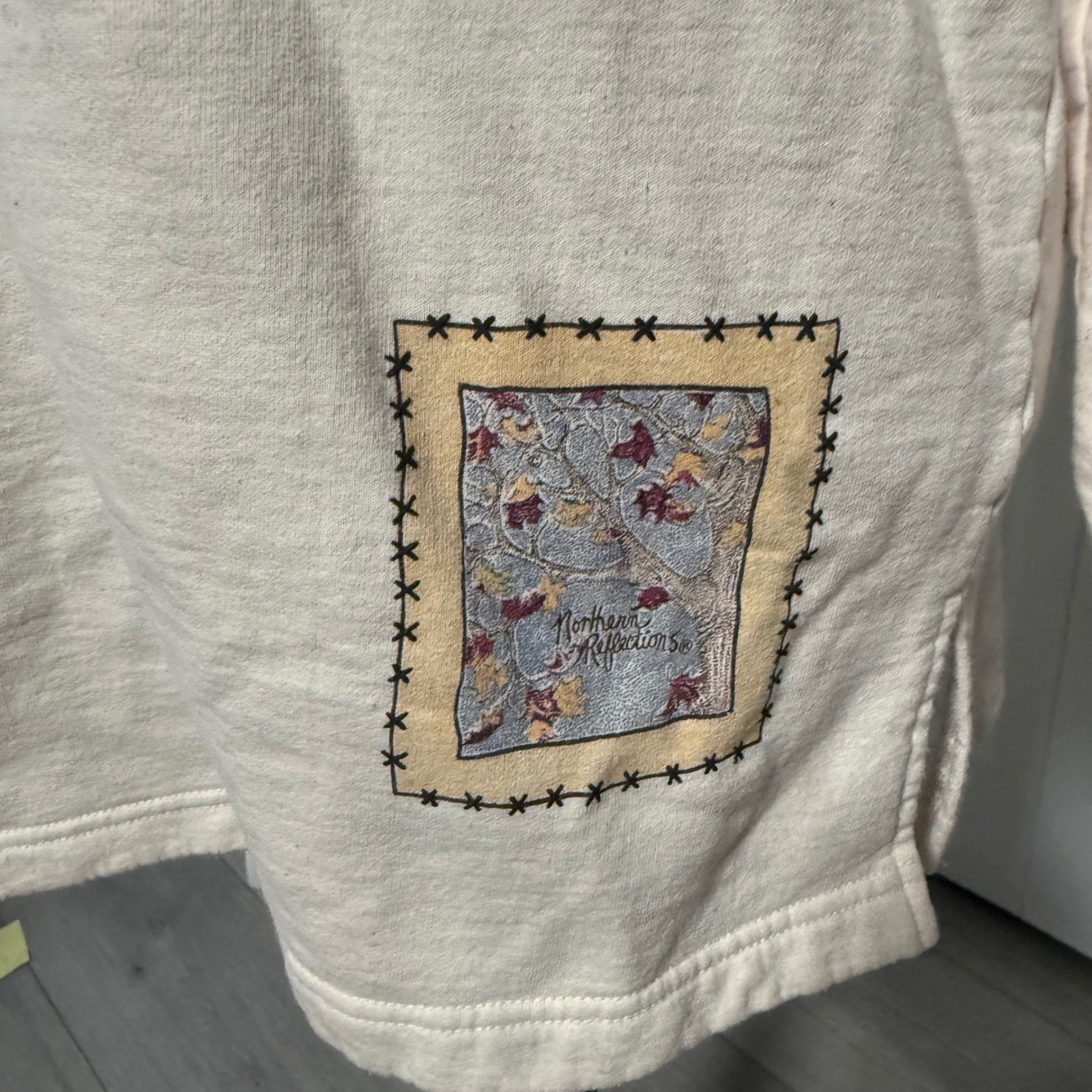 90s Northern Reflections Fall Oversized Med Women Sweater Cottagecore Grandma