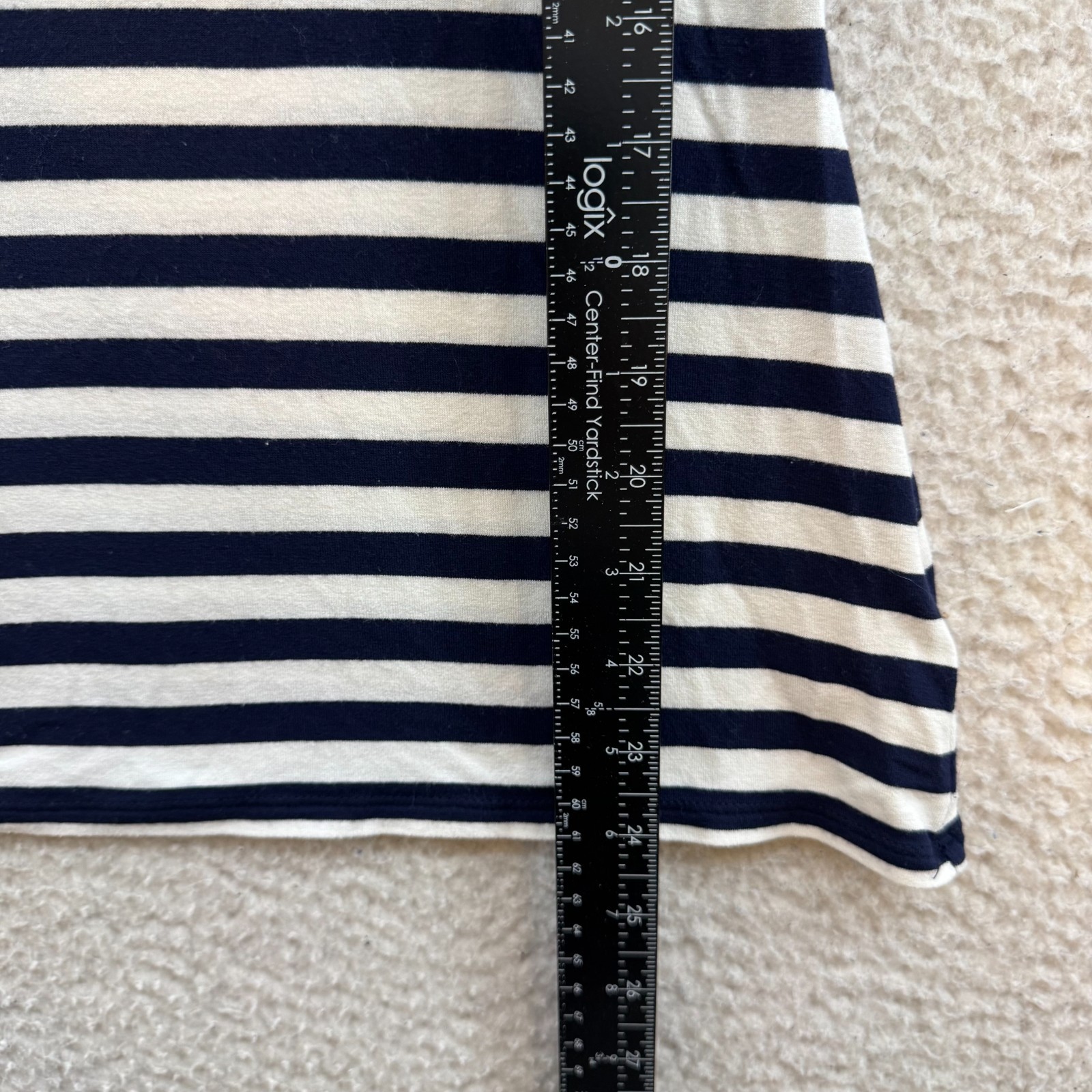 Y2K Vintage Camisole Tank Top XS Small Navy Blue White Striped Coastal Natutical
