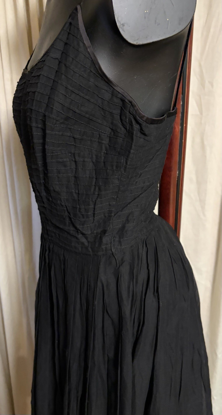 Women’s 1980s Neiman Marcus Layered Cotton Party Dress Spaghetti Straps Size M