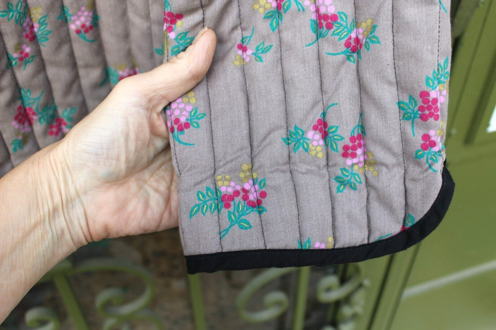 Vintage 1960’s Toni Woods New York Asian Inspired Quilted Jacket L/XL