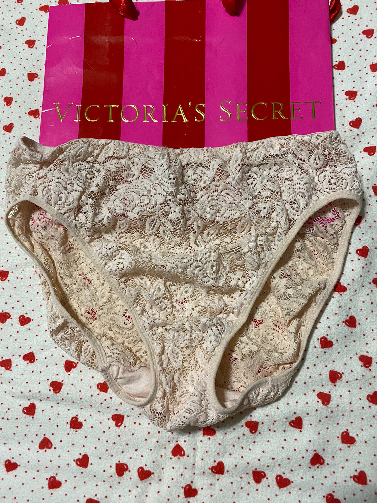 Vintage Victoria’s Secret VINTAGE 90s Signature Tactel Nylon Lace Panty sz M