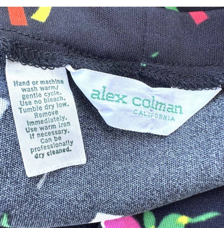 Vintage Alex Coleman California Maxi Skirt 1970s Abstract Floral