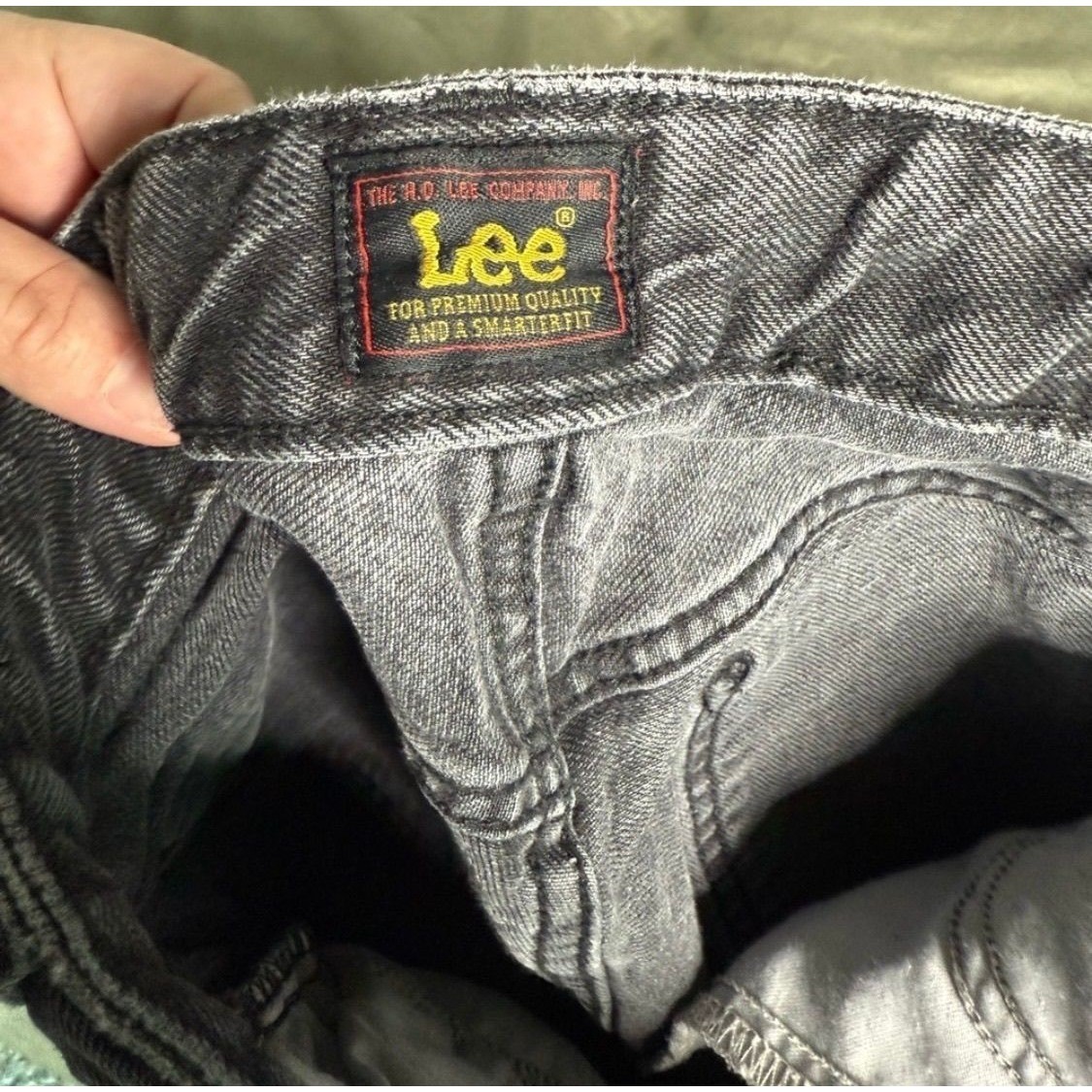 Vintage Lee Black Gray Washed Jeans 28×30 Straight leg Mid Rise Y2K Retro Cool