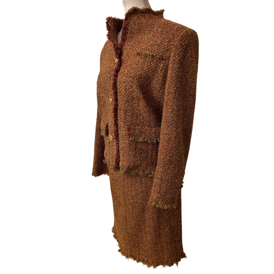 Vintage 60’s Tweed Skirt & Jacket Blouse William Pearson Designer Stunning! Sz 8