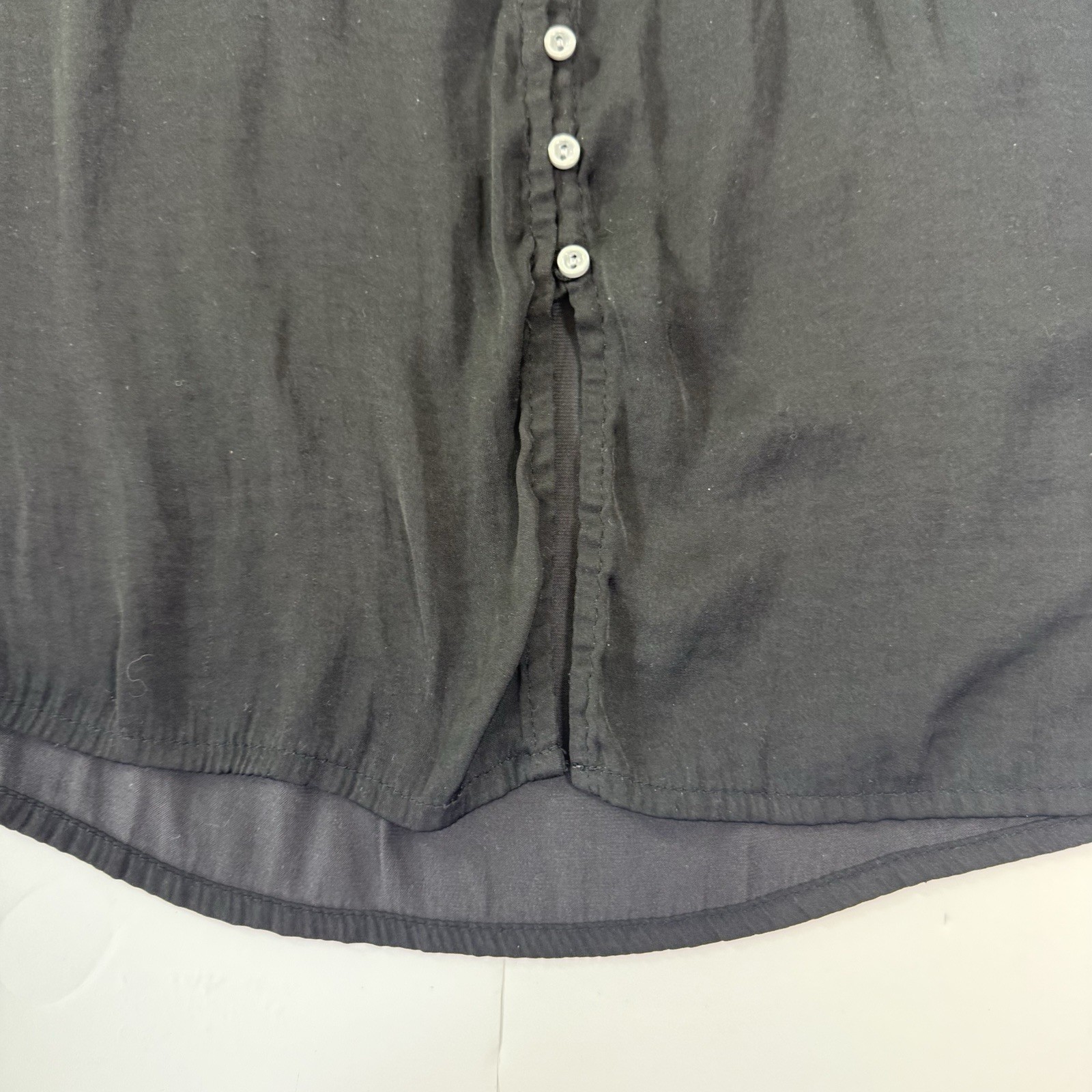 Hollister Black Adjustable Spaghetti straps Camisole XS Lace Trim Button Back