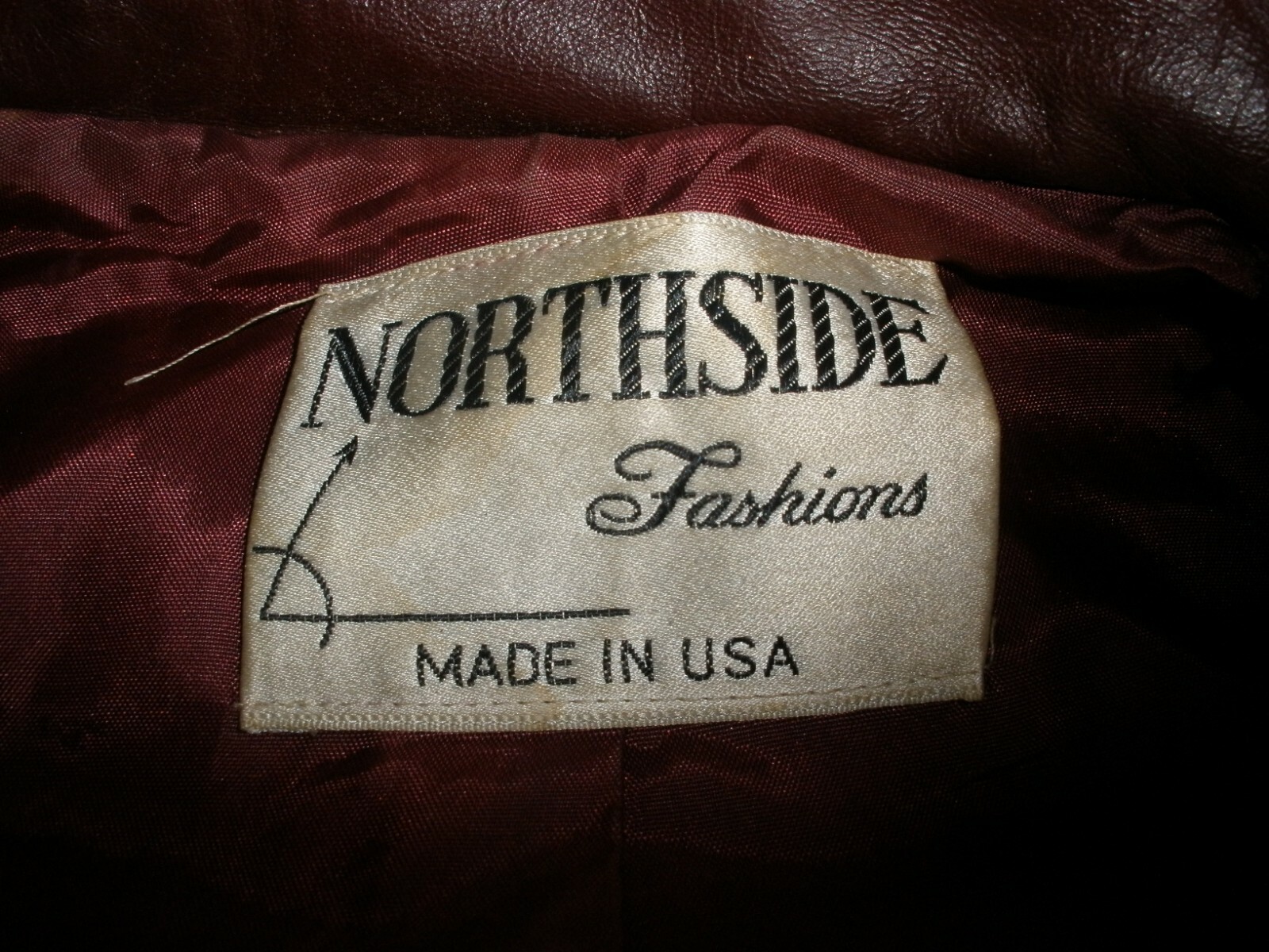 Vintage Woman’s Leather Jacket Northside Fashions USA Size 12 Maroon
