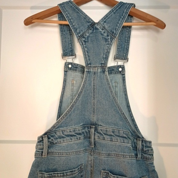 Happily Grey Flare Denim Bib Overalls Light Wash Sz 26 Cowgirl 70s Retro