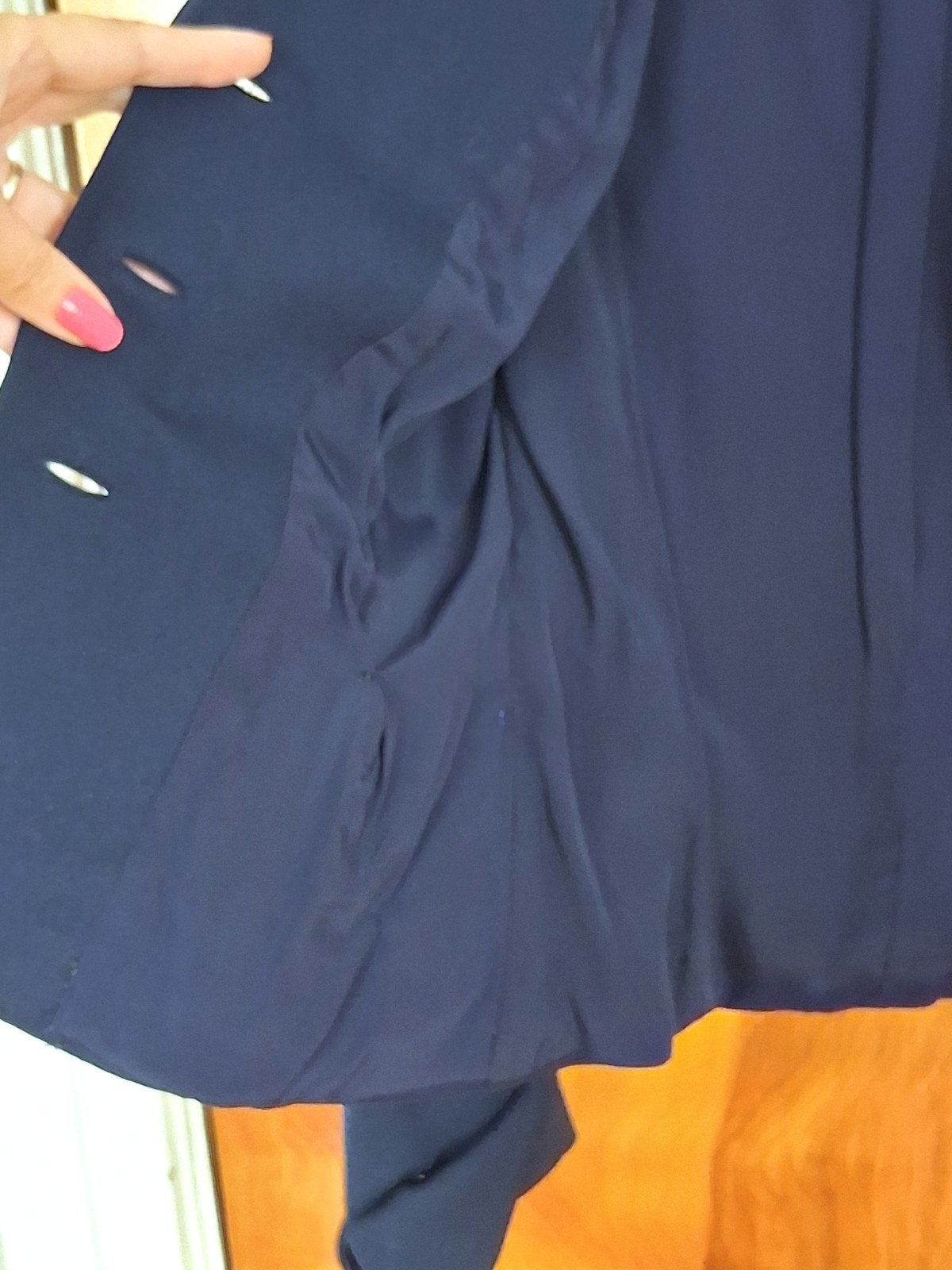 Vintage 40s–50s Navy Blue Wool Jacket – Women’s S/M Petite Excellent Condition