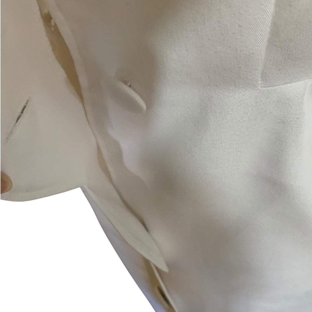 Vintage 90’s Action line white scallop trim button up dress with pockets size 8