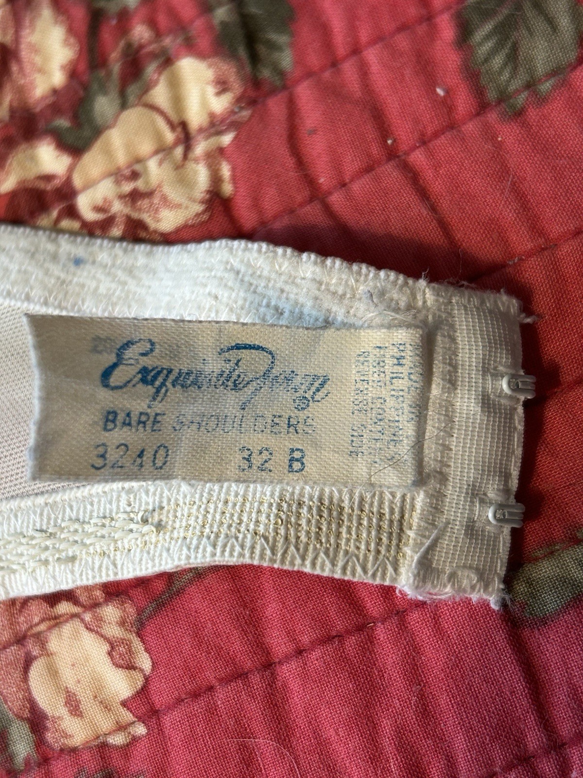 Vintage Exquisite Form Bra 32B White Strapless Underwire Style 3240 ~ Padded