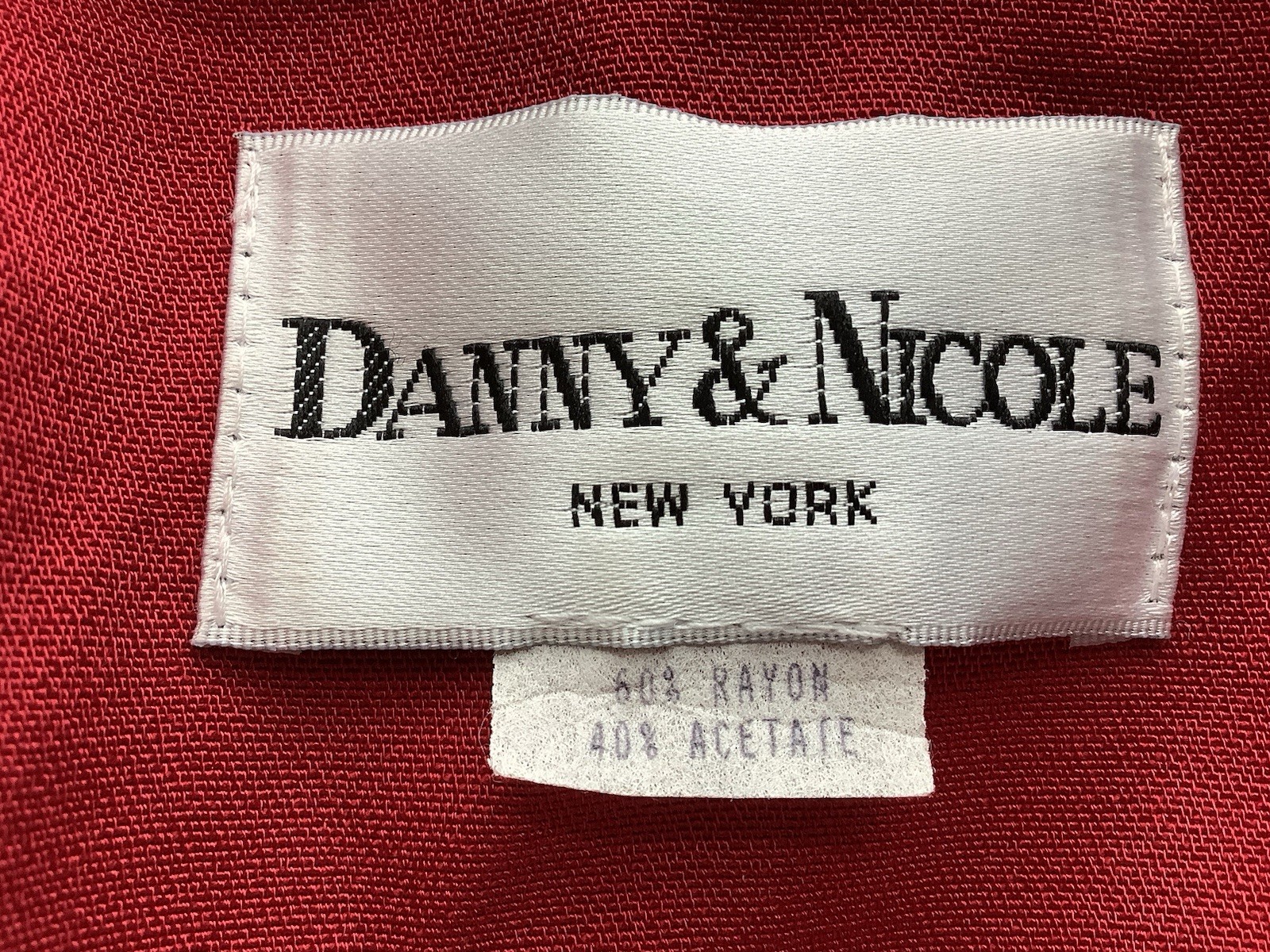 DANNY & NICOLE Red “Coat Dress” (M See Measurements) Excellent VTG condition