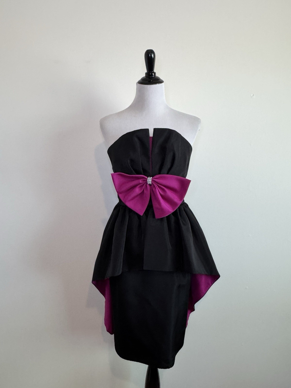 Huey Waltzer Darcy Vintage 80s Designer Cocktail Party Dress Prom Formal XS S