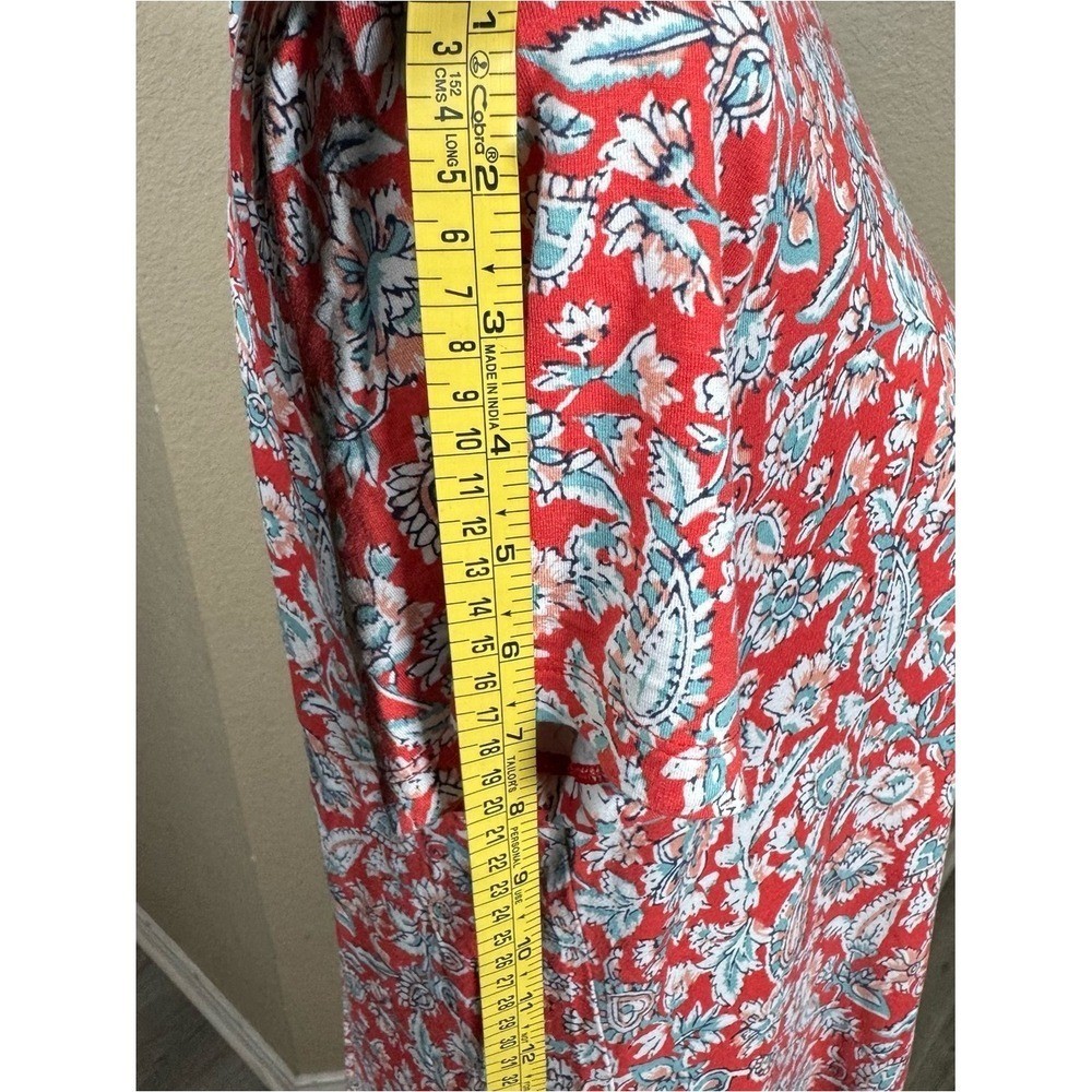 Old Navy Red Floral Midi Swing Dress