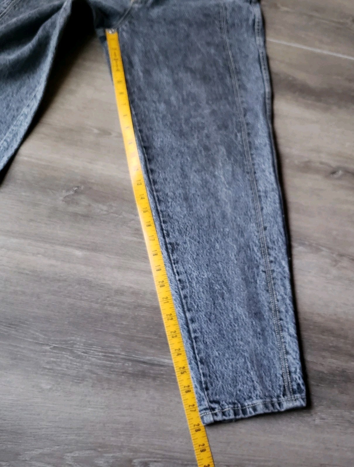 VTG 80s Gitano Black Acid Wash Tapered Jeans Sz 14 RUNS SMALL 27″W DISTRESSED