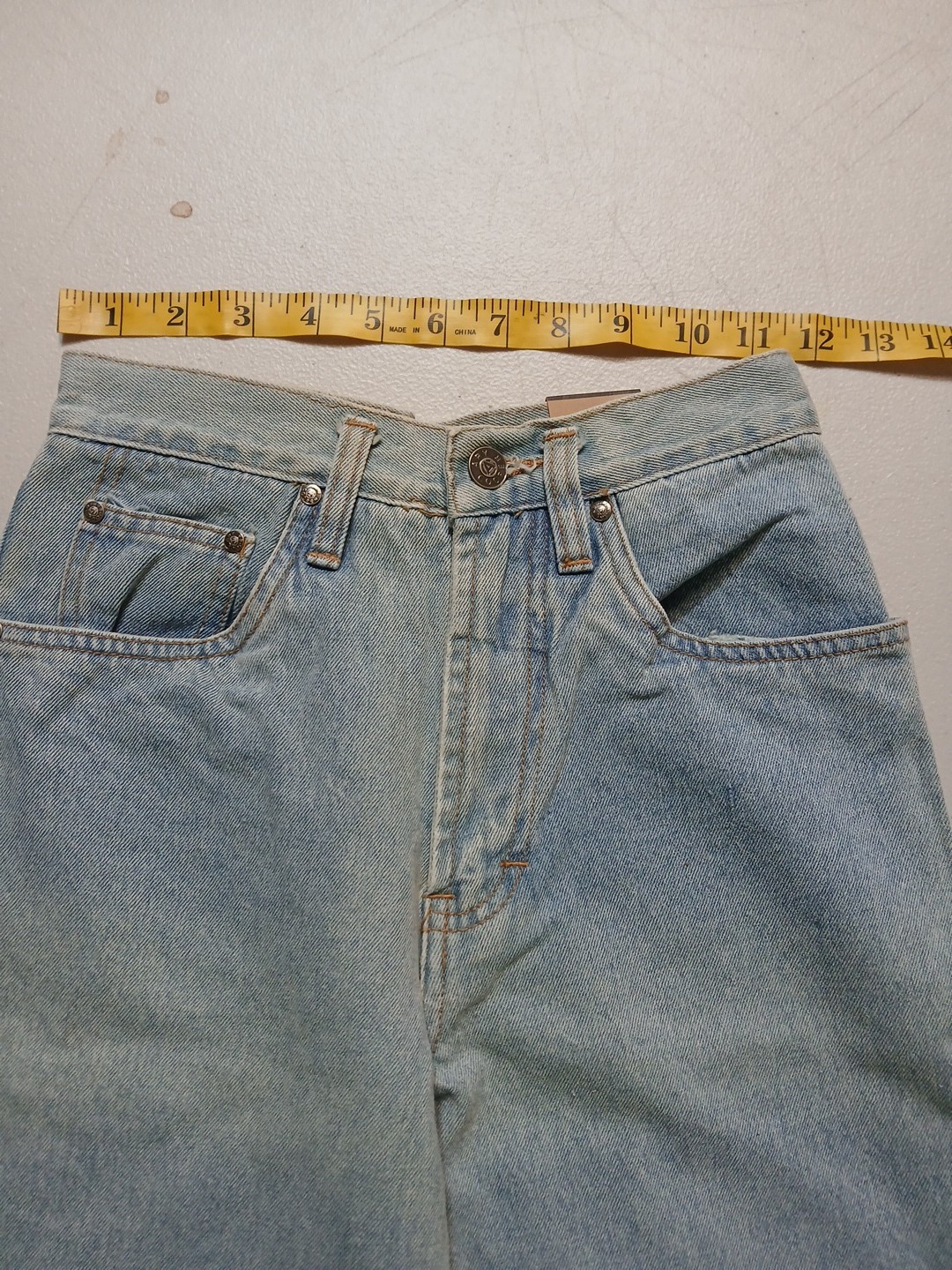 VTG 90s Ary Cooper Womenss Size 12 High Waist Relaxed Jeans Light Denim New
