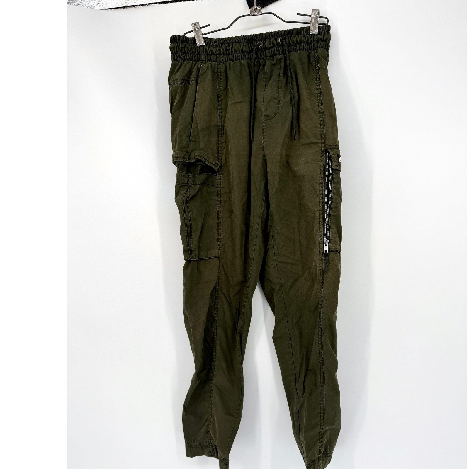 Vtg Nike Cargo Jogger Pants Womens S Army Green Utility Gorpcore