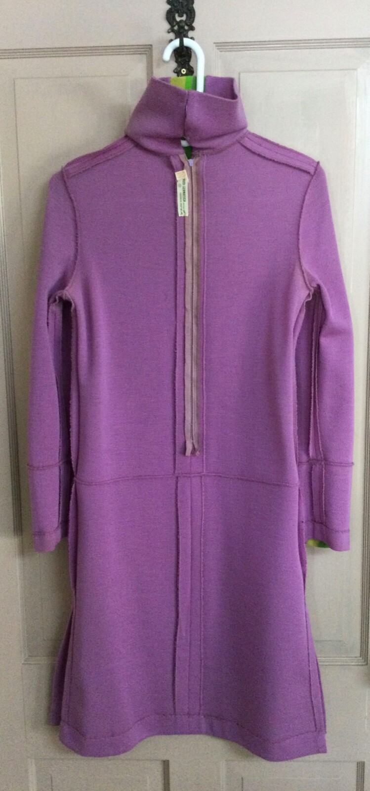 Rudi Gernreich by Harmon Knitwear 1960’s lavender & lime wool dress sz 8
