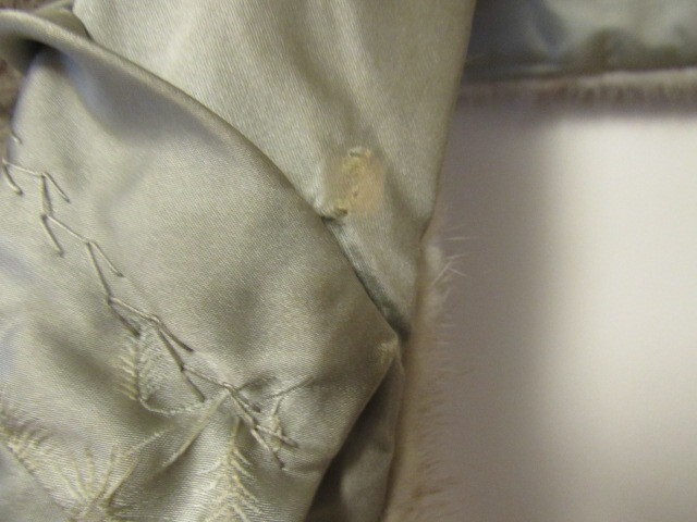 Vintage 50’s Cerulean Mink Fur Convertible Cape Stole Silver Gray Nice!