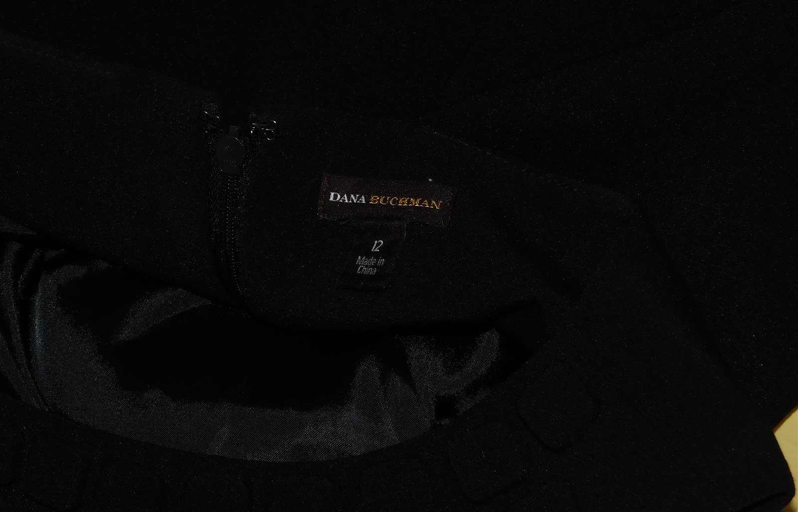 Women’s Dana Buchman Black Elegant Classic Shift Dress Sz 12