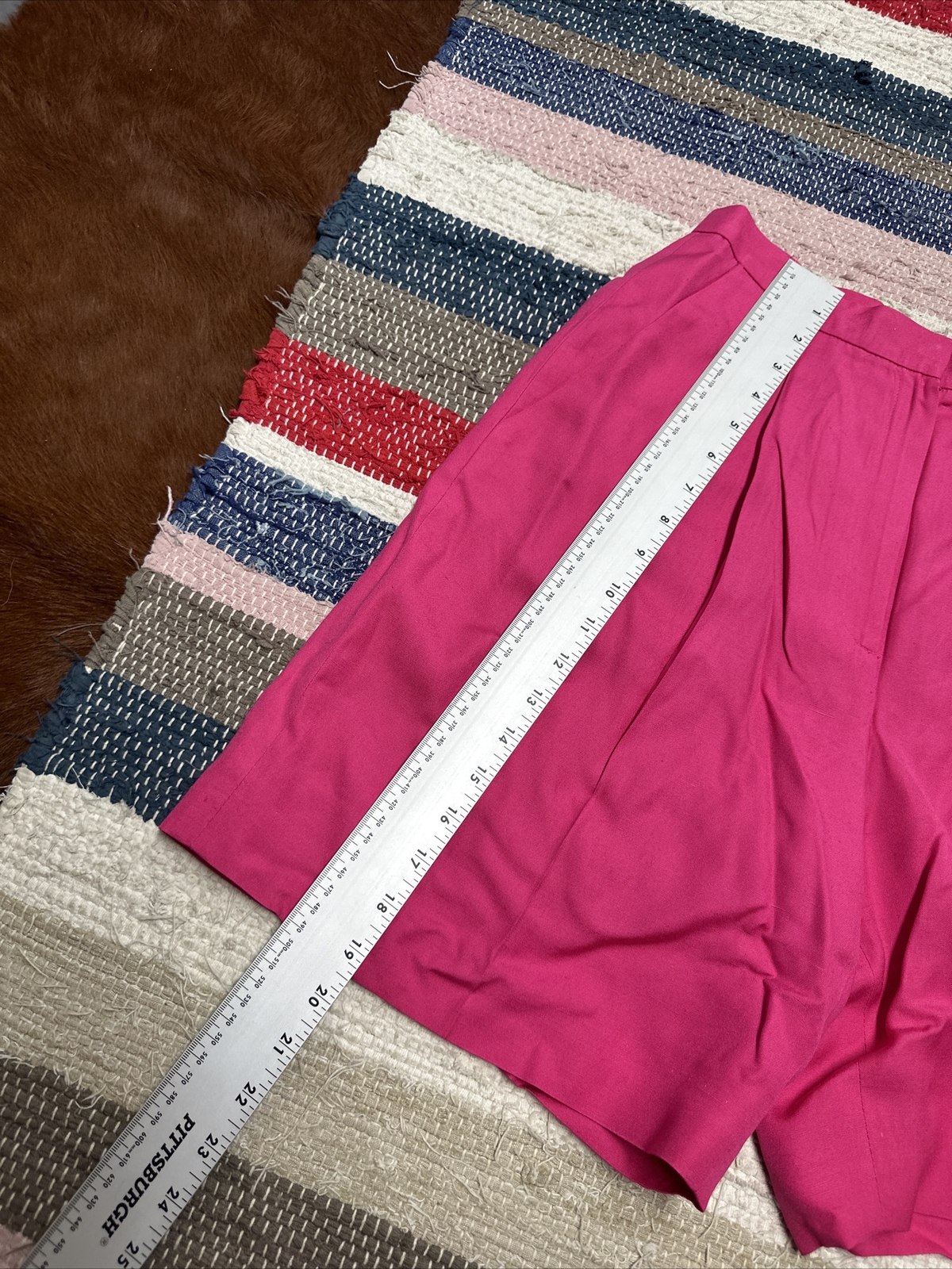 Liz Claiborne Collection Pink High-Waist Rise Pleated Belt Loops Women’s 8 28×7”