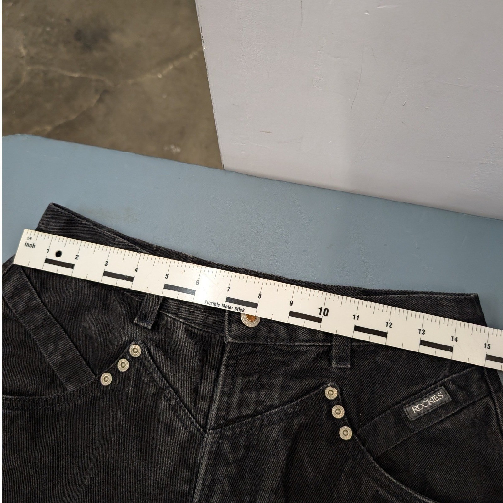 Vintage Rockies High Waisted Western Studded Black Jeans 32/13 26 430215