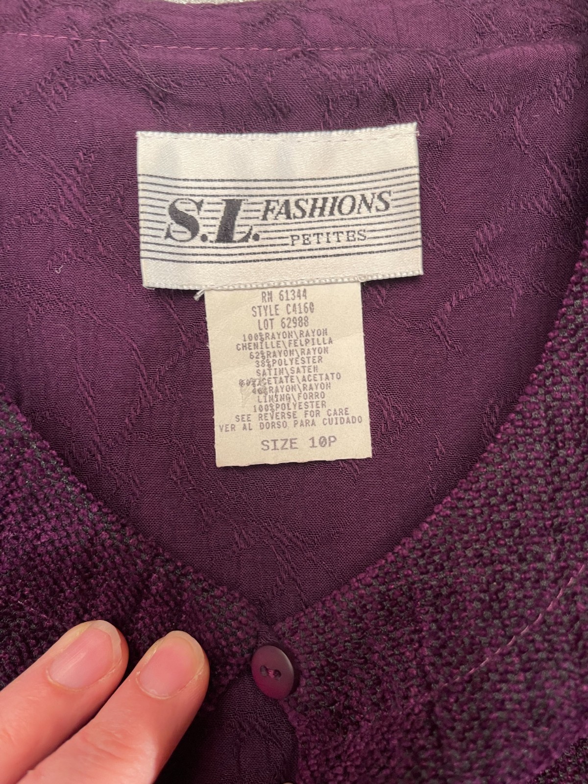Vintage 90s Purple Dress Size Medium 10P 1990s Retro Dark Whimsigoth Grunge Maxi