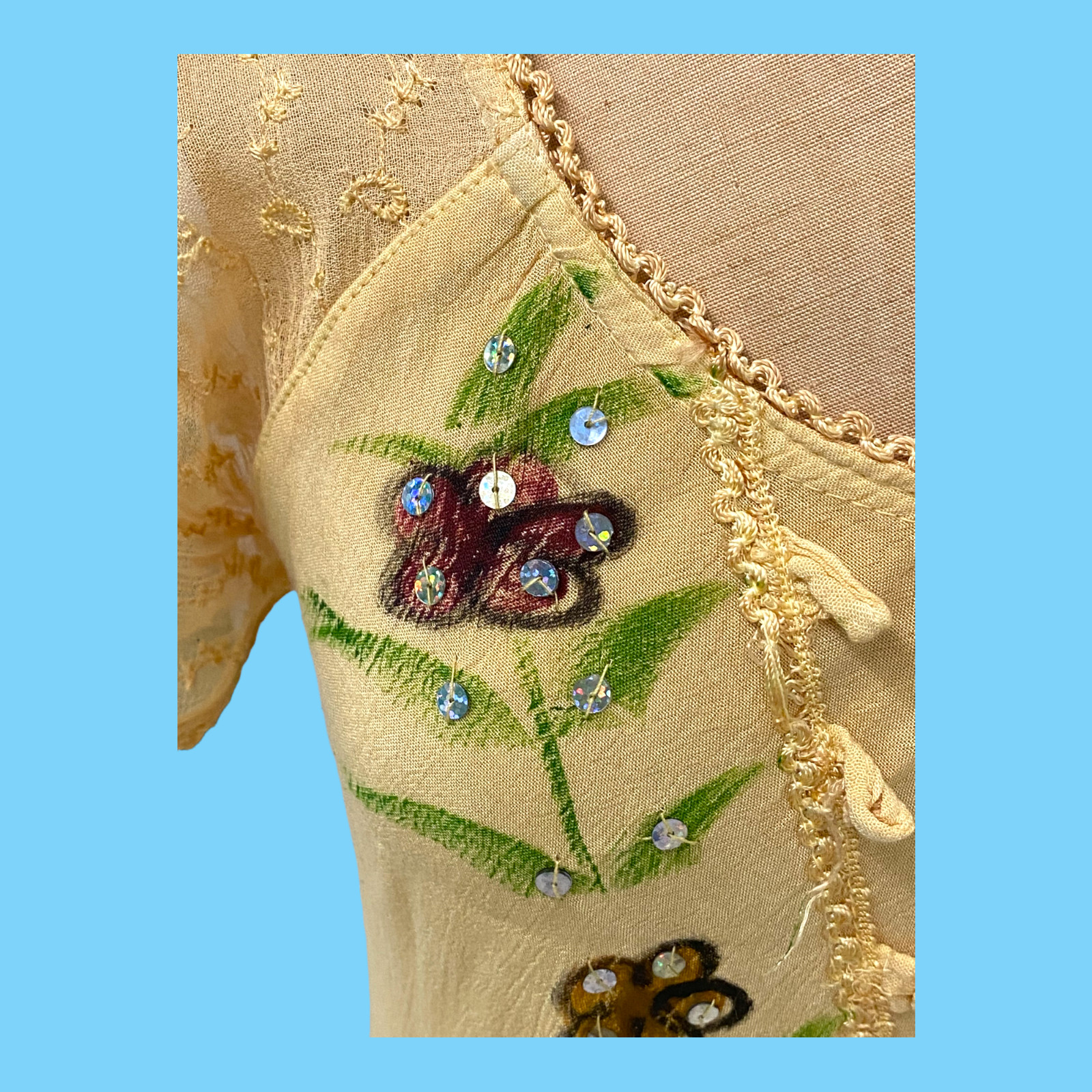 Vintage 1970s Jackpot Boho Yellow Summer Dress Med – Made In India